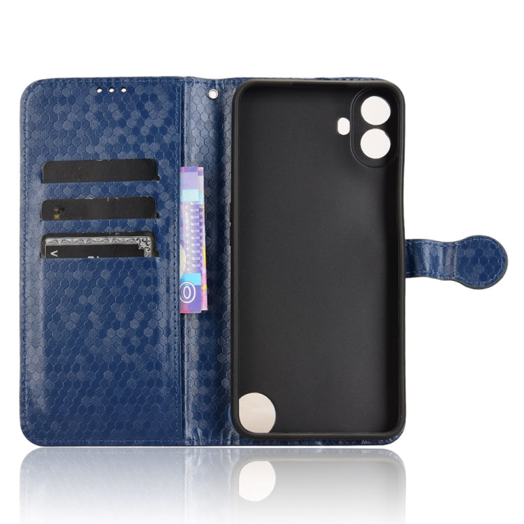 For Nothing CMF Phone 1 Honeycomb Dot Texture Leather Phone Case(Blue) - Nothing Cases by buy2fix | Online Shopping UK | buy2fix