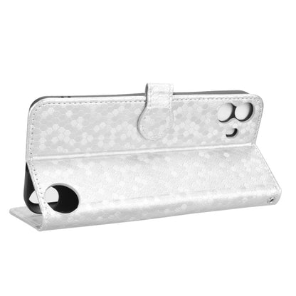 For Nothing CMF Phone 1 Honeycomb Dot Texture Leather Phone Case(Silver) - Nothing Cases by buy2fix | Online Shopping UK | buy2fix