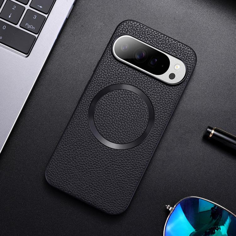 For Google Pixel 10 / 10 Pro CD Magsafe Magnetic Litchi Texture Phone Case(Black) - Google Cases by buy2fix | Online Shopping UK | buy2fix