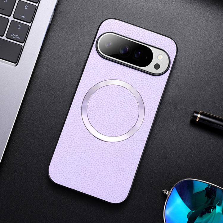 For Google Pixel 10 / 10 Pro CD Magsafe Magnetic Litchi Texture Phone Case(Purple) - Google Cases by buy2fix | Online Shopping UK | buy2fix