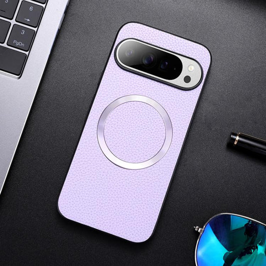 For Google Pixel 10 / 10 Pro CD Magsafe Magnetic Litchi Texture Phone Case(Purple) - Google Cases by buy2fix | Online Shopping UK | buy2fix