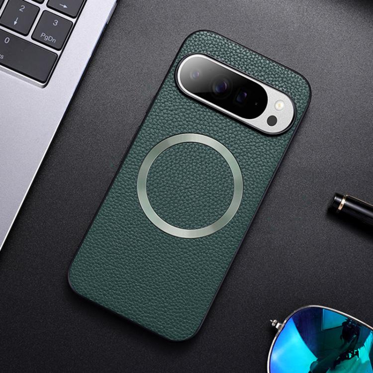 For Google Pixel 10 / 10 Pro CD Magsafe Magnetic Litchi Texture Phone Case(Green) - Google Cases by buy2fix | Online Shopping UK | buy2fix