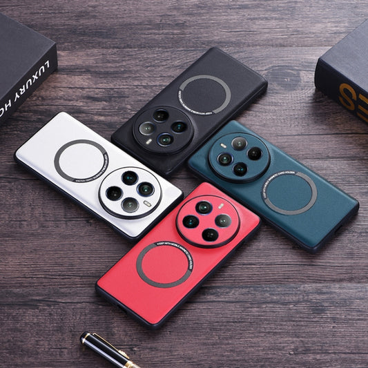 For Realme 12 Pro PU MagSafe Magnetic Phone Case(Black) by buy2fix