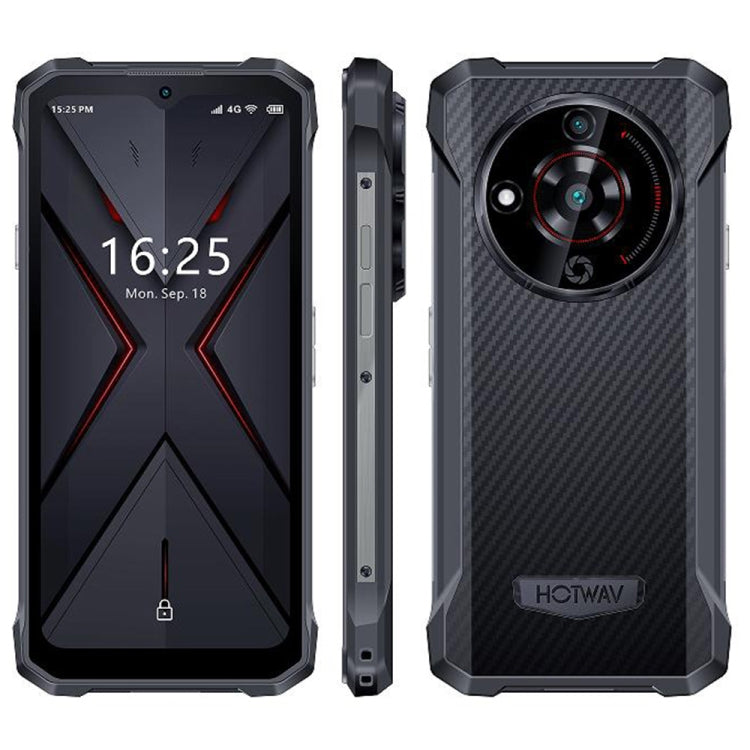 [HK Warehouse] HOTWAV T7 Rugged Phone, 4GB+128GB, 6280mAh, 6.52 inch Android 13 MT8788 Octa Core, Network: 4G, OTG(All Black) - Other by HOTWAV | Online Shopping UK | buy2fix