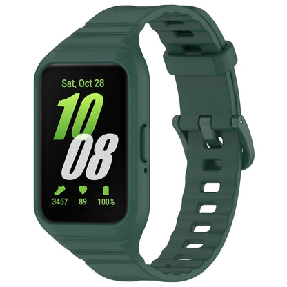 For Samsung Galaxy Fit 3 Solid Color Integrated TPU Watch Band(Dark Green) - Watch Bands by buy2fix | Online Shopping UK | buy2fix