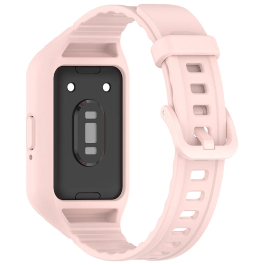 For Samsung Galaxy Fit 3 Solid Color Integrated TPU Watch Band(Light Pink) by buy2fix