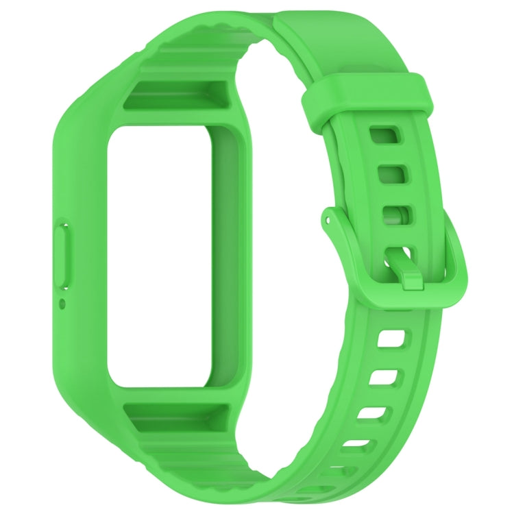 For Samsung Galaxy Fit 3 Solid Color Integrated TPU Watch Band(Fluorescent Green) - Watch Bands by buy2fix | Online Shopping UK | buy2fix