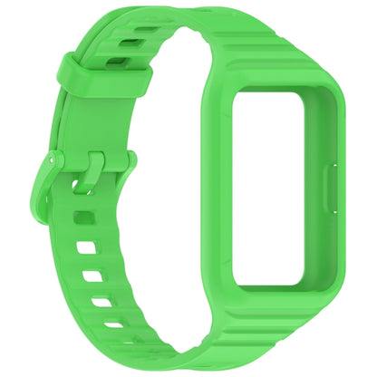 For Samsung Galaxy Fit 3 Solid Color Integrated TPU Watch Band(Fluorescent Green) - Watch Bands by buy2fix | Online Shopping UK | buy2fix