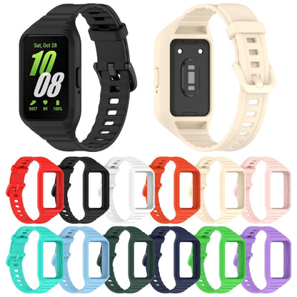 For Samsung Galaxy Fit 3 Solid Color Integrated TPU Watch Band(Dark Green) - Watch Bands by buy2fix | Online Shopping UK | buy2fix