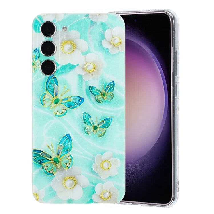 For Samsung Galaxy S23+ 5G Colorful Painting Pattern TPU Phone Case(Butterflies) - Galaxy S23+ 5G Cases by buy2fix | Online Shopping UK | buy2fix