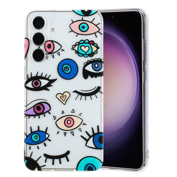 For Samsung Galaxy S23 FE 5G Colorful Painting Pattern TPU Phone Case(Eye Monster) by buy2fix