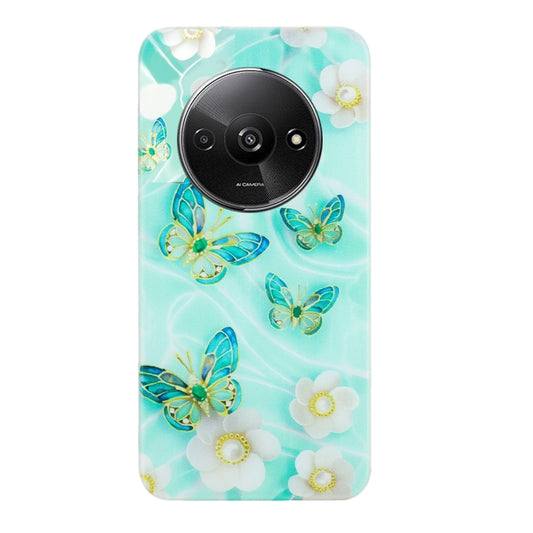 For Xiaomi Redmi A3 Colorful Painting Pattern TPU Phone Case(Butterflies) by buy2fix