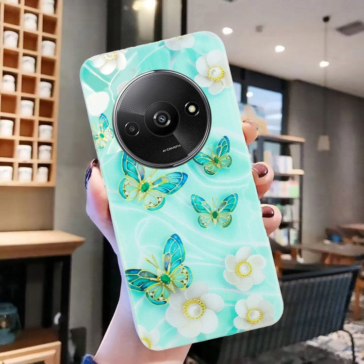 For Xiaomi Redmi A3 Colorful Painting Pattern TPU Phone Case(Butterflies) - Xiaomi Cases by buy2fix | Online Shopping UK | buy2fix