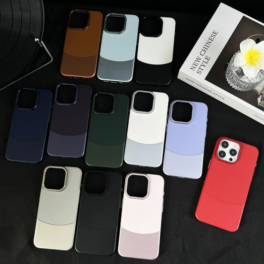 For iPhone 16 Napa Texture PC + Leather Phone Case(Royal Blue) by buy2fix