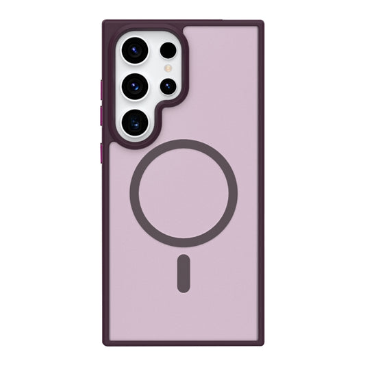 For Samsung Galaxy S23 Ultra 5G Metal Button Skin Feel Matte MagSafe Shockproof Phone Case(Red) by buy2fix