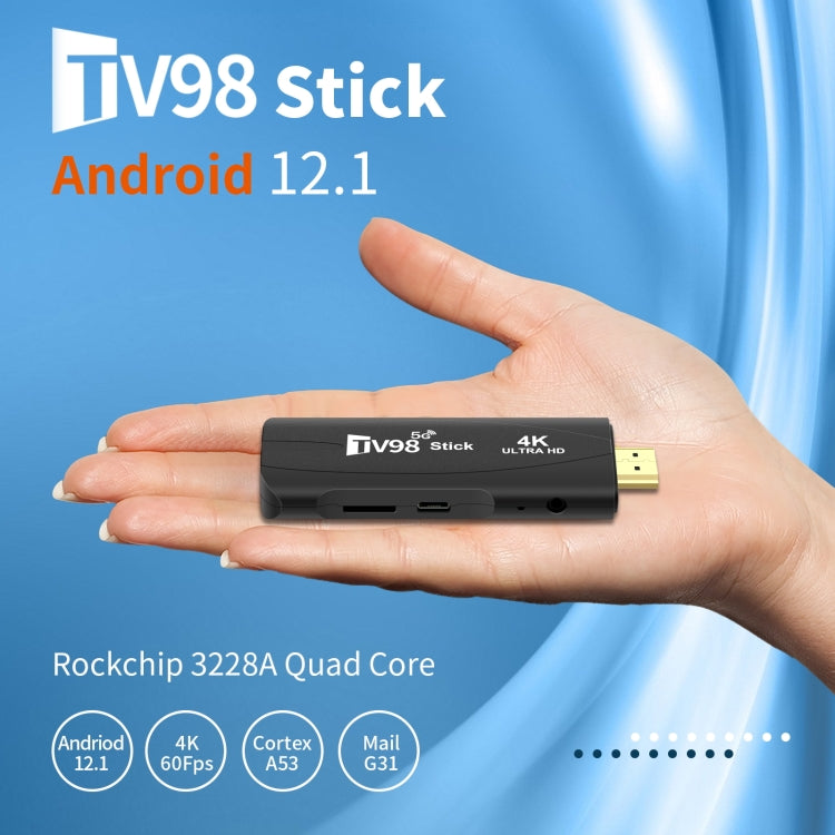 TV98 Rockchip 3228A Quad Core 4K HD Bluetooth Android TV Stick, RAM:4GB+32GB(AU Plug) - Android TV Sticks by buy2fix | Online Shopping UK | buy2fix