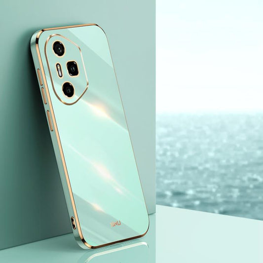 For Honor 300 Pro XINLI Straight 6D Plating Gold Edge TPU Phone Case(Mint Green) - Honor Cases by XINLI | Online Shopping UK | buy2fix