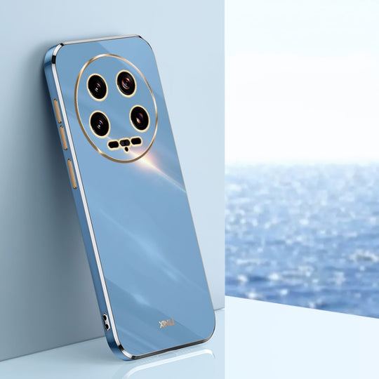 For Xiaomi 14 Ultra 5G XINLI Straight Edge 6D Electroplate TPU Phone Case(Celestial Blue)