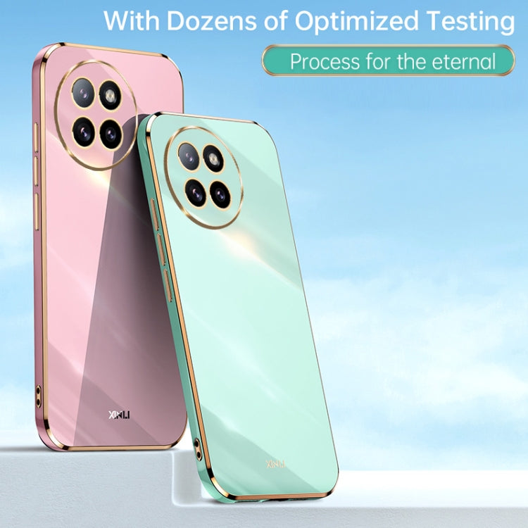 For Xiaomi Civi 4 Pro XINLI Straight 6D Plating Gold Edge TPU Phone Case(Mint Green) - Xiaomi Cases by XINLI | Online Shopping UK | buy2fix