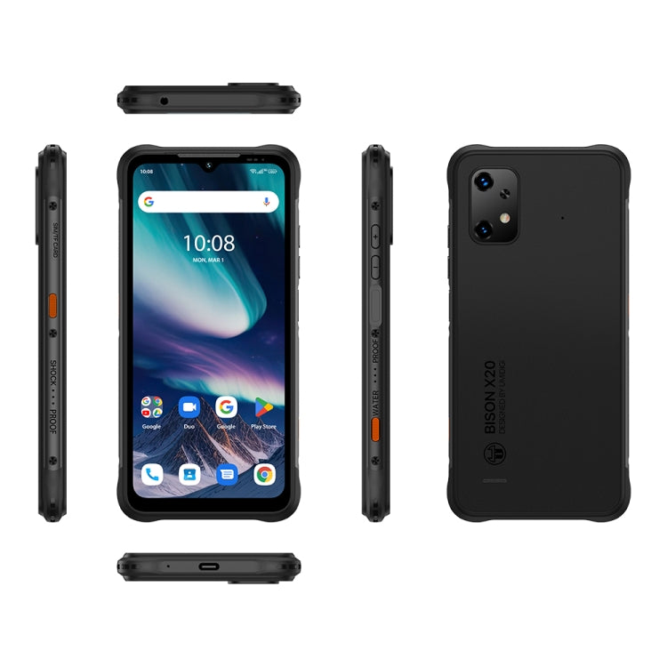 [HK Warehouse] UMIDIGI BISON X20, 6GB+128GB , Face ID & Side Fingerprint Identification, 6.53 inch Android 13 MediaTek Helio P60 Octa Core, Network: 4G(Graphite Black) - UMIDIGI by UMIDIGI | Online Shopping UK | buy2fix