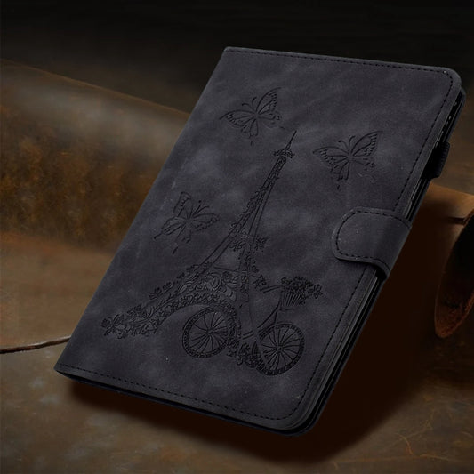 For Lenovo Tab M11 / Xiaoxin Pad 11 2024 Tower Embossed Leather Smart Tablet Case(Black) by buy2fix