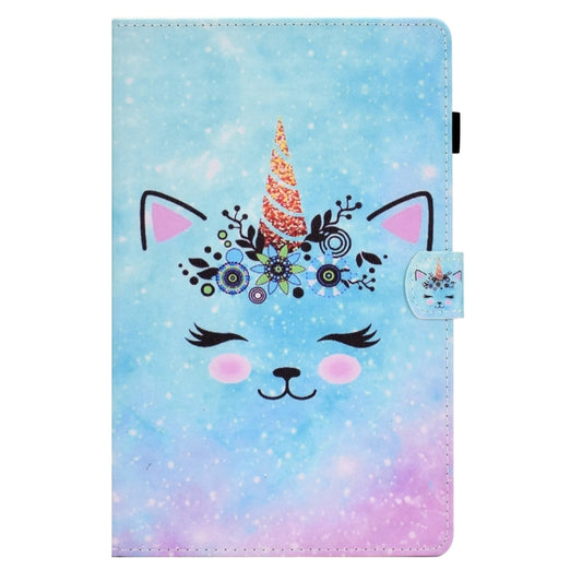 For Lenovo Tab M11 / Xiaoxin Pad 11 2024 Colored Drawing Sewing Pen Slot Leather Tablet Case(Wildebeest) by buy2fix