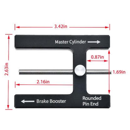 Car Brake Booster Push Rod Adjustment Tool(Black) - Brake System by buy2fix | Online Shopping UK | buy2fix