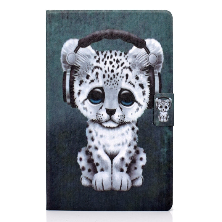 For Lenovo Tab M11 / Xiaoxin Pad 11 2024 Electric Pressed Colored Drawing Smart Leather Tablet Case(Music Leopard) - Lenovo by buy2fix | Online Shopping UK | buy2fix