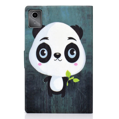 For Lenovo Tab M11 / Xiaoxin Pad 11 2024 Electric Pressed Colored Drawing Smart Leather Tablet Case(Panda) - Lenovo by buy2fix | Online Shopping UK | buy2fix