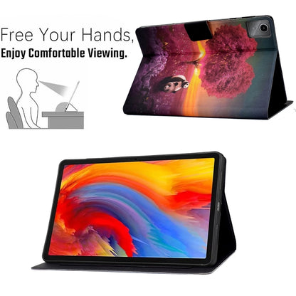For Lenovo Tab M11 / Xiaoxin Pad 11 2024 Colored Drawing Smart Leather Tablet Case(Panda) - Lenovo by buy2fix | Online Shopping UK | buy2fix
