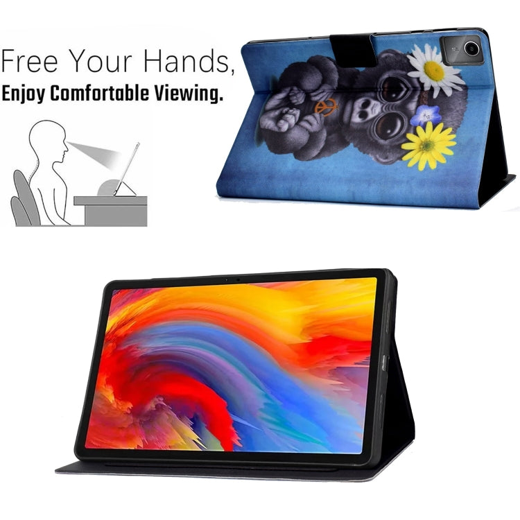For Lenovo Tab M11 / Xiaoxin Pad 11 2024 Colored Drawing Smart Leather Tablet Case(Chimpanzees) - Lenovo by buy2fix | Online Shopping UK | buy2fix