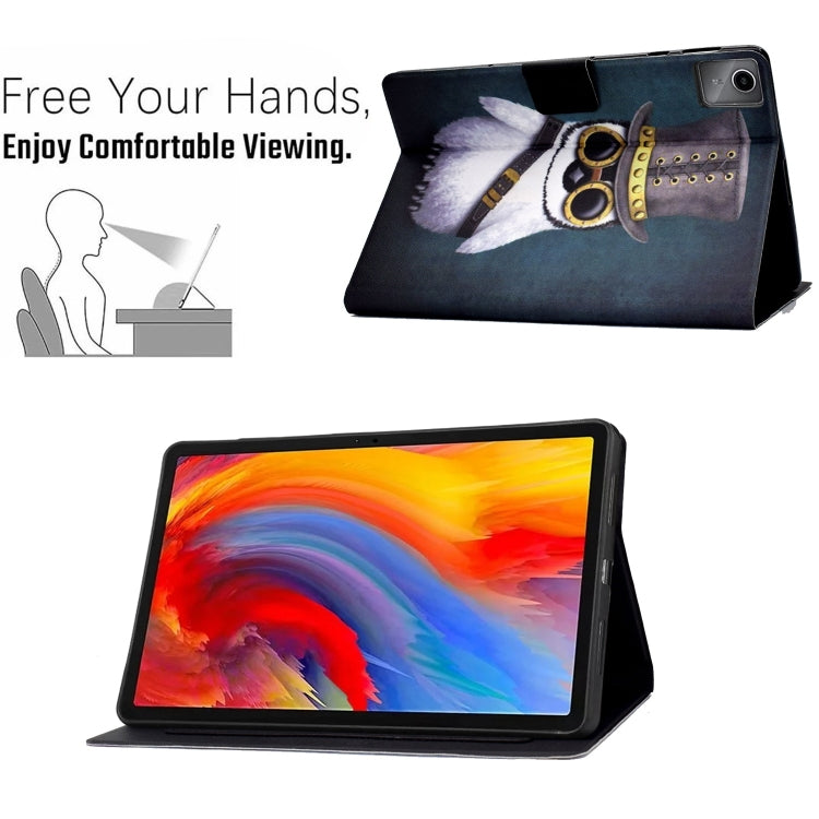 For Lenovo Tab M11 / Xiaoxin Pad 11 2024 Colored Drawing Smart Leather Tablet Case(Penguin) - Lenovo by buy2fix | Online Shopping UK | buy2fix