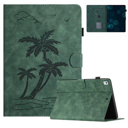 For iPad 10.2 2019/2020/10.5 2017/2019 Coconut Tree Embossed Smart Leather Tablet Case(Green) - iPad Pro 10.5 inch Cases by buy2fix | Online Shopping UK | buy2fix