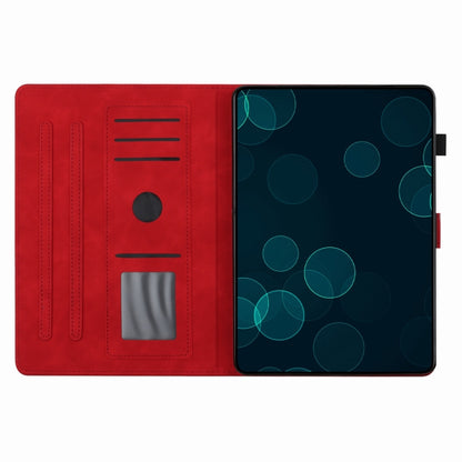 For iPad 2025 / 2022 Coconut Tree Embossed Smart Leather Tablet Case(Red) - iPad 2025 / 2022 Cases by buy2fix | Online Shopping UK | buy2fix