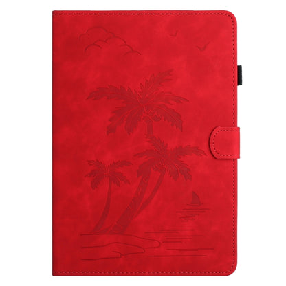 For iPad Air/Air 2/9.7 2017/2018 Coconut Tree Embossed Smart Leather Tablet Case(Red) - iPad Pro 9.7 inch Cases by buy2fix | Online Shopping UK | buy2fix