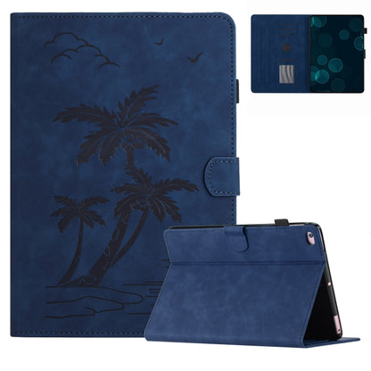For iPad Air/Air 2/9.7 2017/2018 Coconut Tree Embossed Smart Leather Tablet Case(Blue) - iPad Pro 9.7 inch Cases by buy2fix | Online Shopping UK | buy2fix