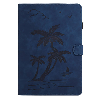 For iPad Pro 11 2018/Air4 10.9/Air5 Coconut Tree Embossed Smart Leather Tablet Case(Blue) - More iPad Cases by buy2fix | Online Shopping UK | buy2fix