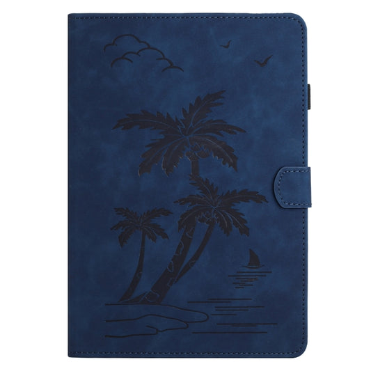 For iPad Pro 11 2018/Air4 10.9/Air5 Coconut Tree Embossed Smart Leather Tablet Case(Blue) - More iPad Cases by buy2fix | Online Shopping UK | buy2fix