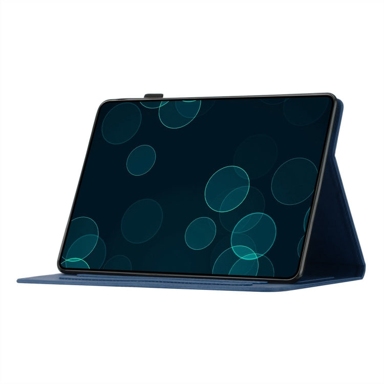 For iPad Pro 11 2024 Coconut Tree Embossed Smart Leather Tablet Case(Blue) - iPad Pro 11 2024 Cases by buy2fix | Online Shopping UK | buy2fix