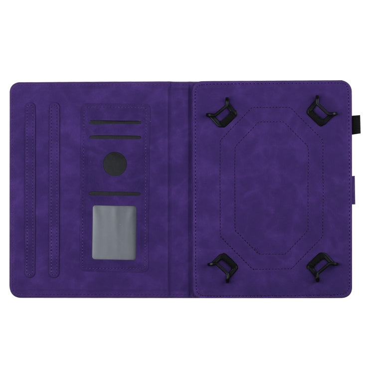 For 7 inch Universal Coconut Tree Embossed Leather Tablet Case(Purple) - 7 inch by buy2fix | Online Shopping UK | buy2fix