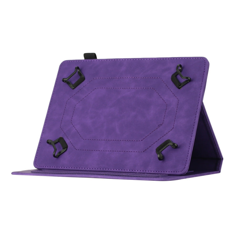 For 7 inch Universal Coconut Tree Embossed Leather Tablet Case(Purple) - 7 inch by buy2fix | Online Shopping UK | buy2fix