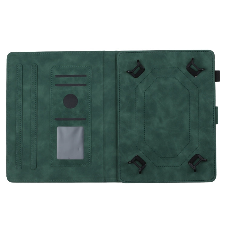 For 8 inch Universal Coconut Tree Embossed Leather Tablet Case(Green) - 8 inch by buy2fix | Online Shopping UK | buy2fix