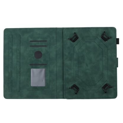 For 8 inch Universal Coconut Tree Embossed Leather Tablet Case(Green) - 8 inch by buy2fix | Online Shopping UK | buy2fix