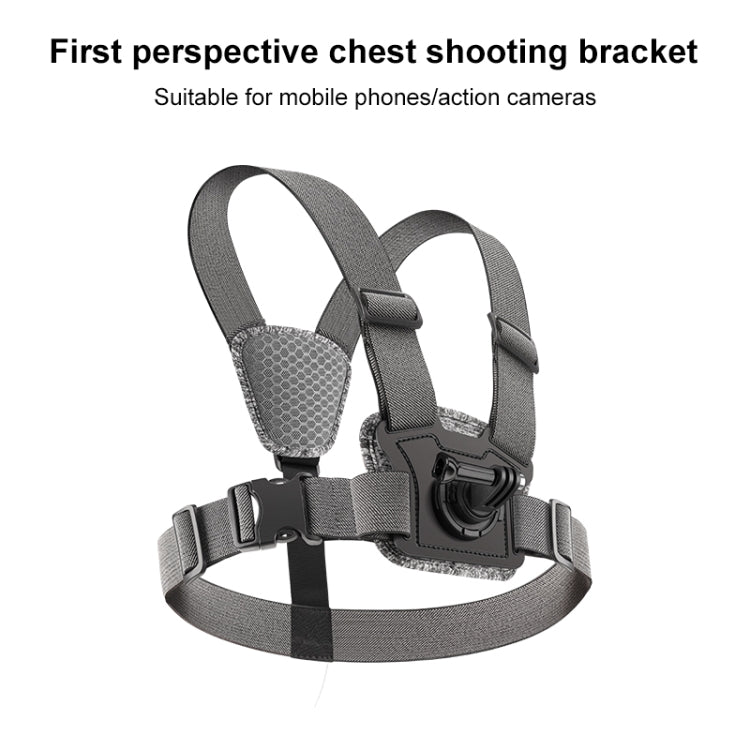 4 in 1 Adjustable Body Mount Belt Chest Strap with Mount & Screw(Grey) - Chest Belt by RUIGPRO | Online Shopping UK | buy2fix