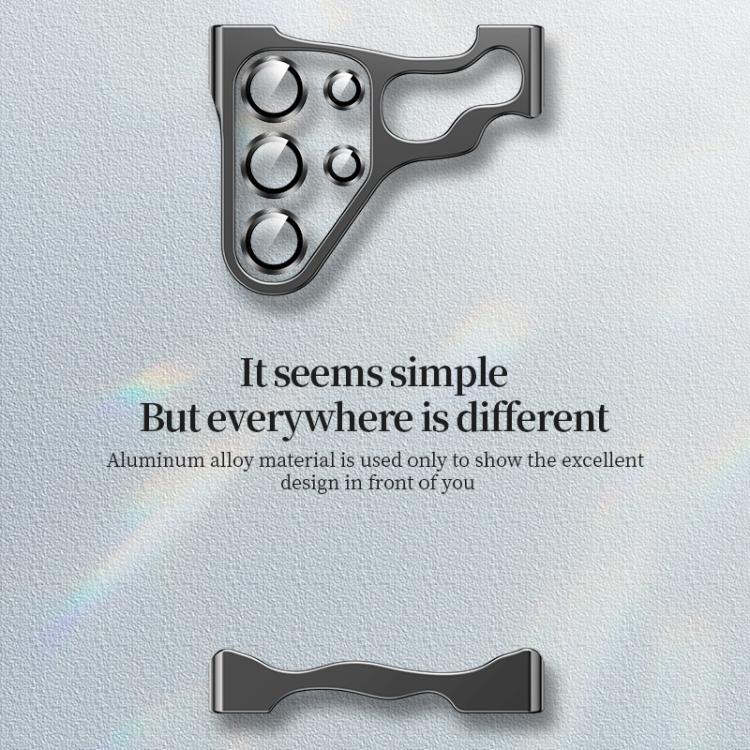 For Samsung Galaxy S25 Ultra 5G Frameless Metal Corner Pad Phone Case with Lens Film(Silver) - Galaxy S25 Ultra 5G Cases by buy2fix | Online Shopping UK | buy2fix