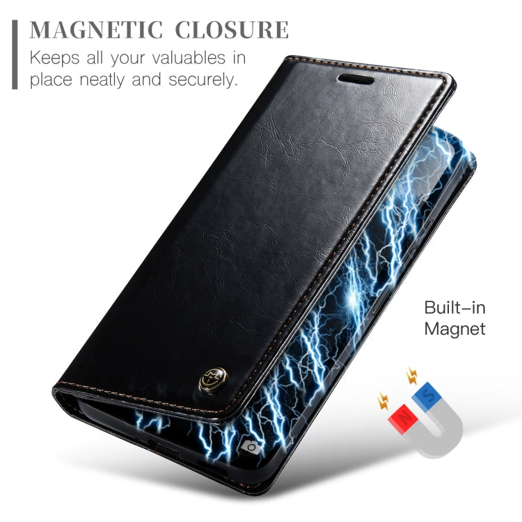 For Xiaomi Redmi 13C CaseMe 003 Crazy Horse Texture Flip Leather Phone Case(Black) - 13C Cases by CaseMe | Online Shopping UK | buy2fix