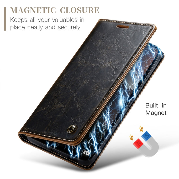 For Xiaomi Redmi Note 13 4G CaseMe 003 Crazy Horse Texture Flip Leather Phone Case(Coffee) - Xiaomi Cases by CaseMe | Online Shopping UK | buy2fix