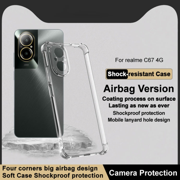 For Realme C67 4G Global imak Shockproof Airbag TPU Phone Case(Transparent) - Realme Cases by imak | Online Shopping UK | buy2fix