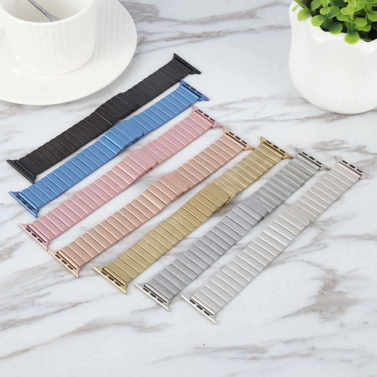 For Apple Watch SE 2023 44mm Bamboo Stainless Steel Magnetic Watch Band(Black) by buy2fix