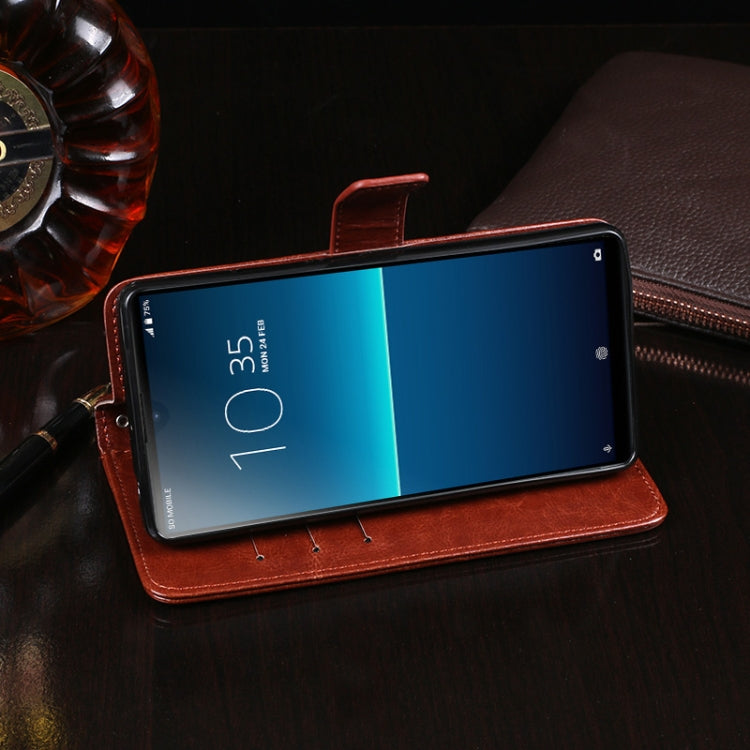 For Sony Xperia L4 idewei Crazy Horse Texture Horizontal Flip Leather Case with Holder & Card Slots & Wallet(Rose Red) - Sony Cases by idewei | Online Shopping UK | buy2fix